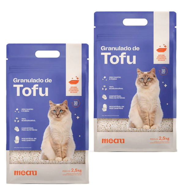 Granulado Higiênico de Tofu Meau para Gatos