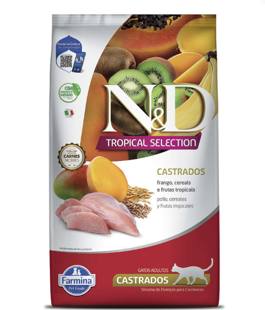 Ração Seca N&D Tropical Selection Frango, Cereais e Frutas Tropicais para Cães Adultos de Raças Minis